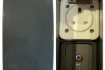 GREY TND External 13amp Socket Box & Satellite Point